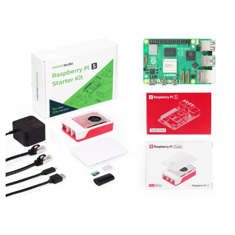 Raspberry Pi 5 8Gb Kit - 5 Starter Kit - 4GB/8GB/16GB RAM,128GB