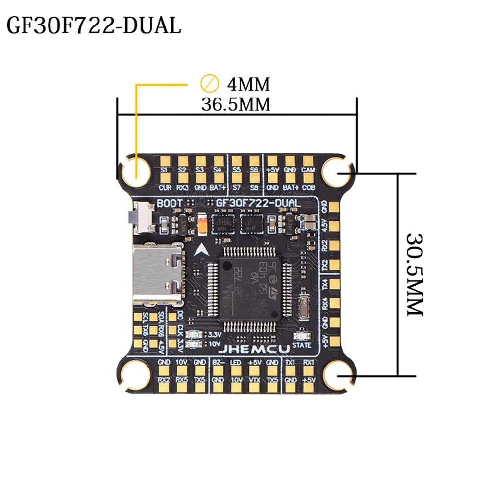 Jhemcu F7 Stack F722 Dual Flig - Fpv Flight Controller F7 Stack 60A review and price