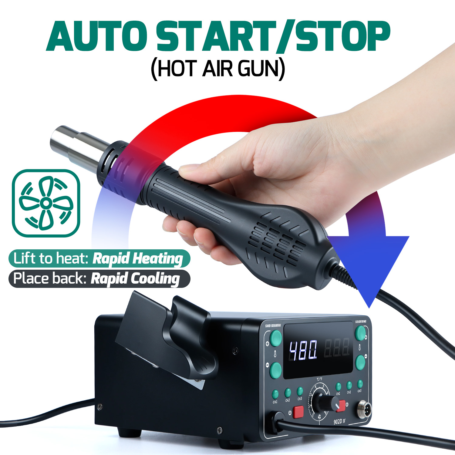 902D-IV 775W T12 Soldering Iro - Hot Air Rework Station T12 review and price